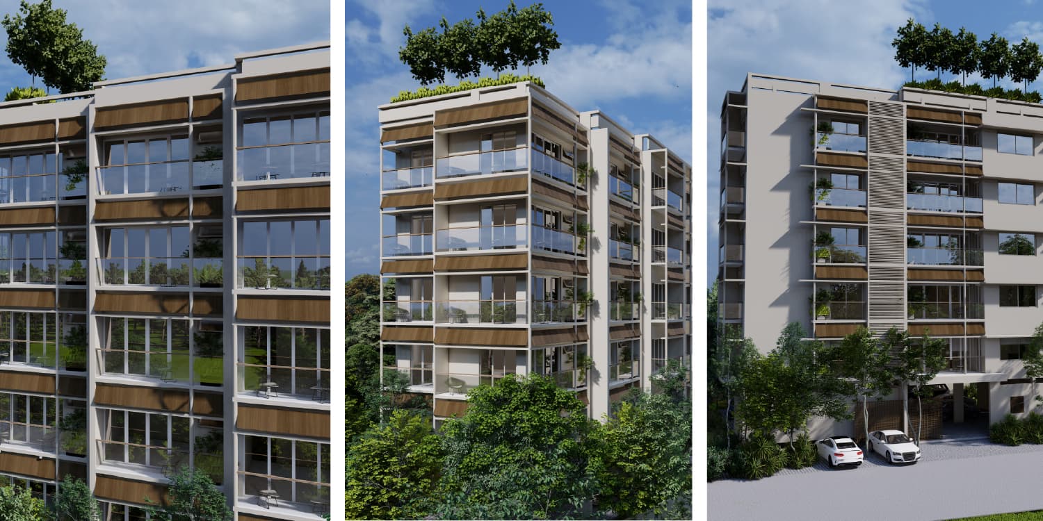 Exterior view of Aarana Residencies